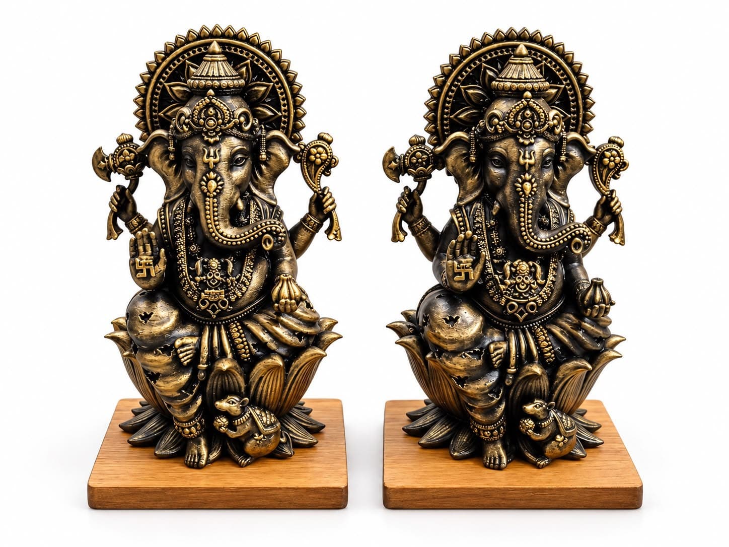 Ganesha Twin Devotional Idols — view 2